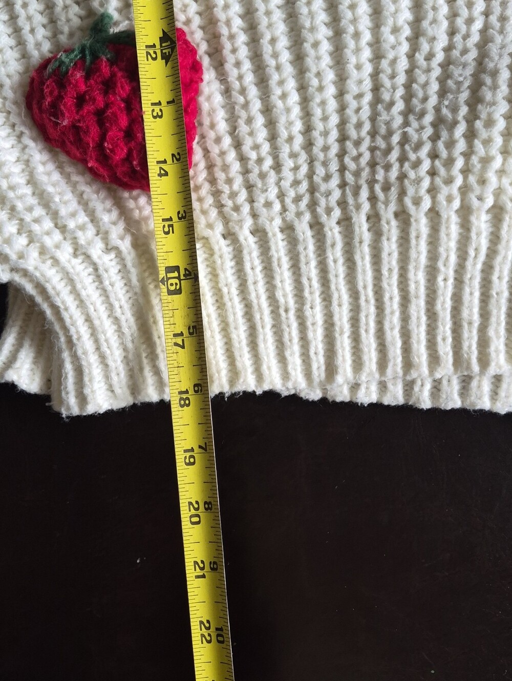 Strawberry Chucky Unique sweater Trendy Crochet One Size Medium 8 Womens - Picture 11 of 13